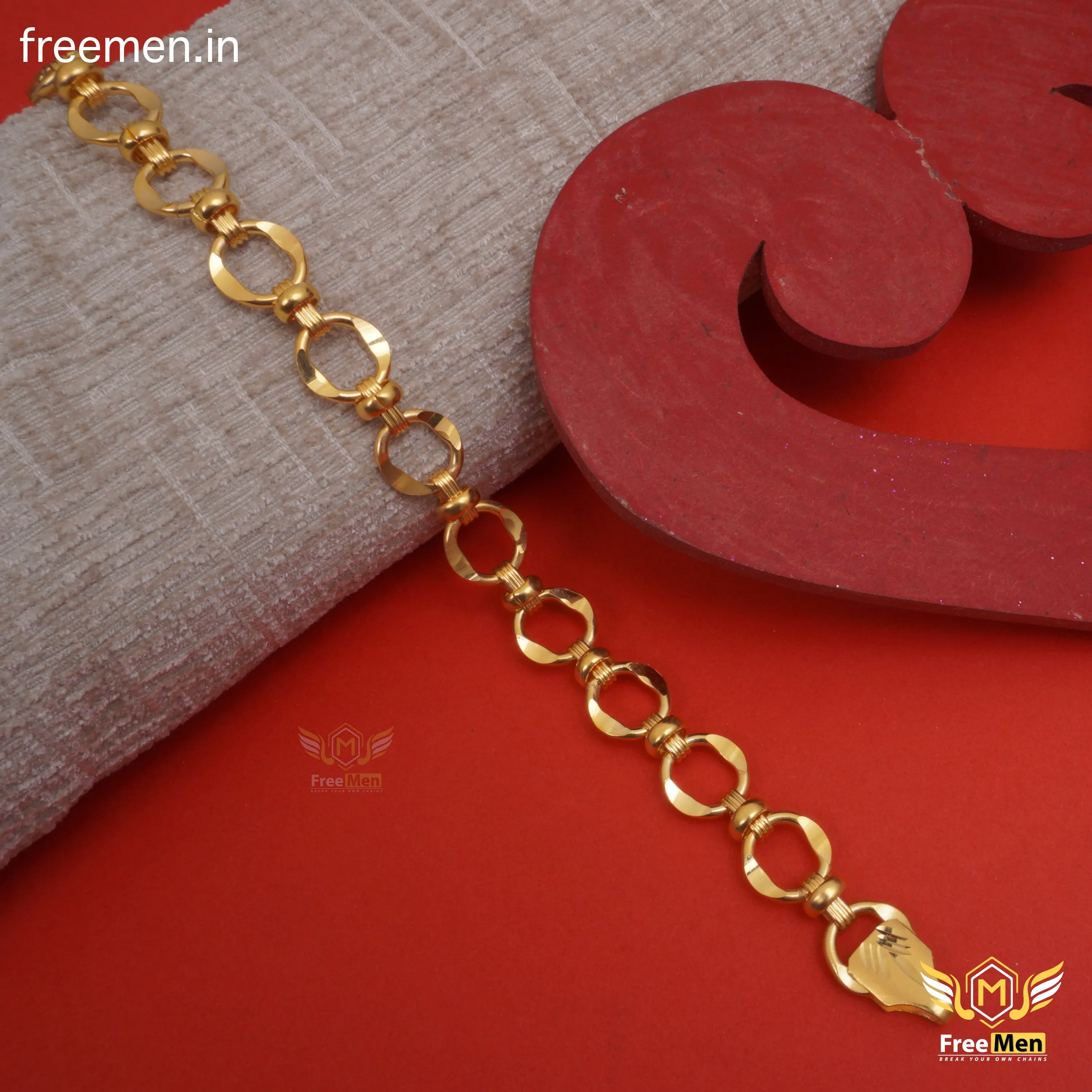 Freemen Elegant Stylish Design Gold Bracelet - FMG286