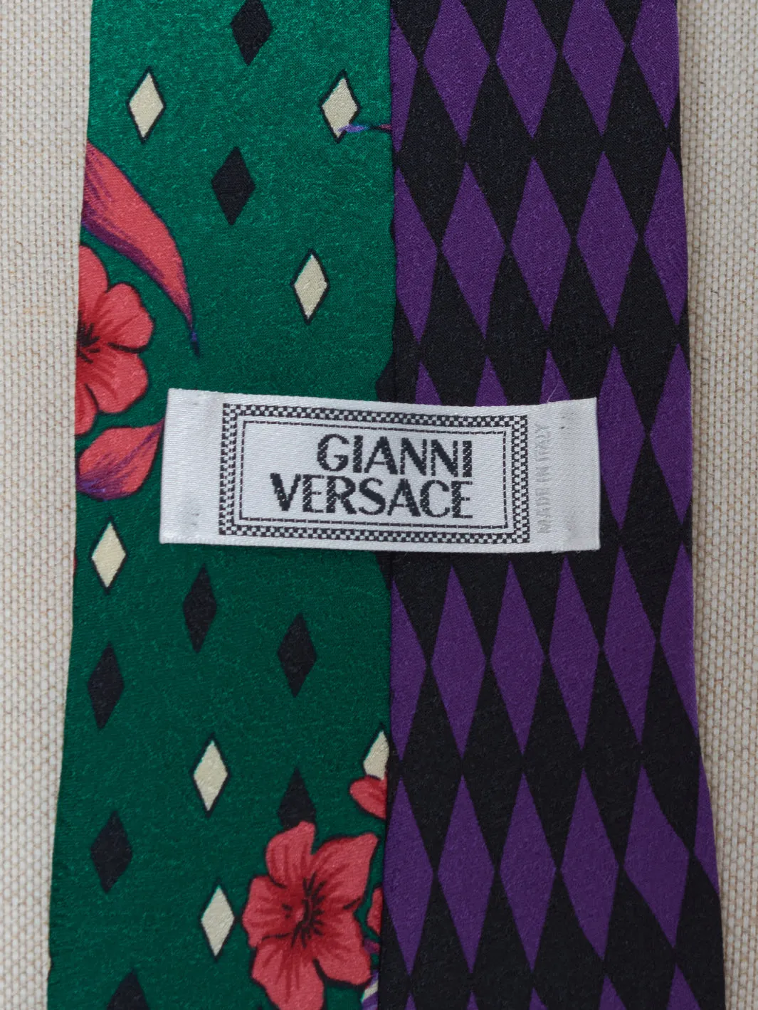 Gianni Versace 80s patterned tie