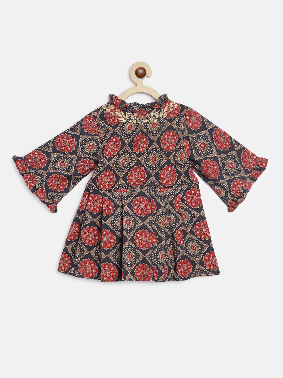 Girls Multicolour Printed Dress