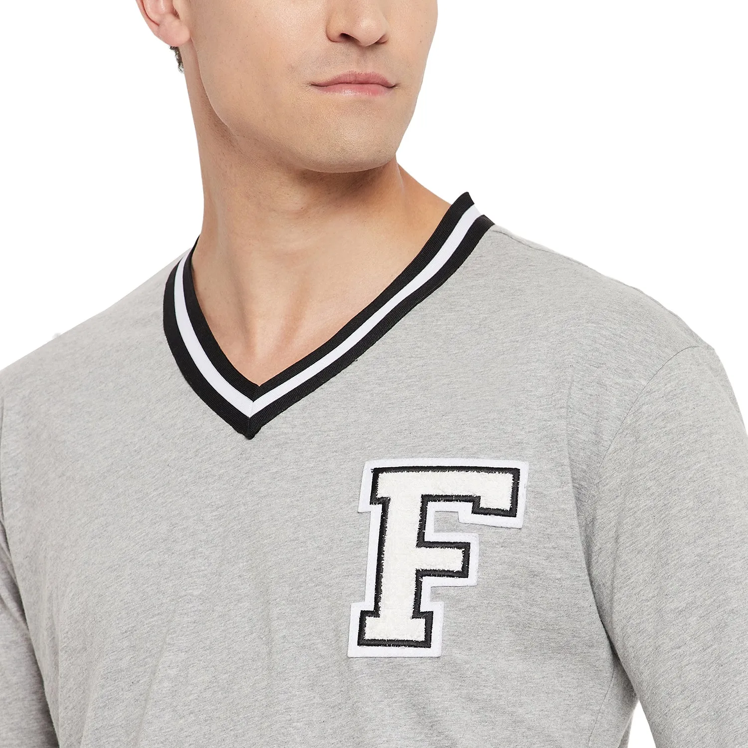 Grey Oversized Varsity Tee