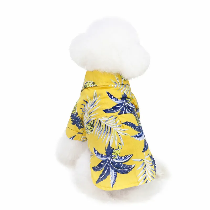 Hawaiian coconut shirt summer pet clothing