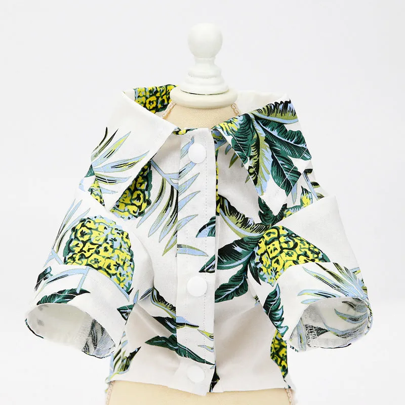 Hawaiian coconut shirt summer pet clothing