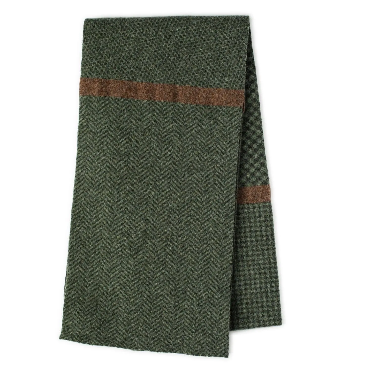 Herringbone Patterned Mens Scarf | Nairn | Lomond