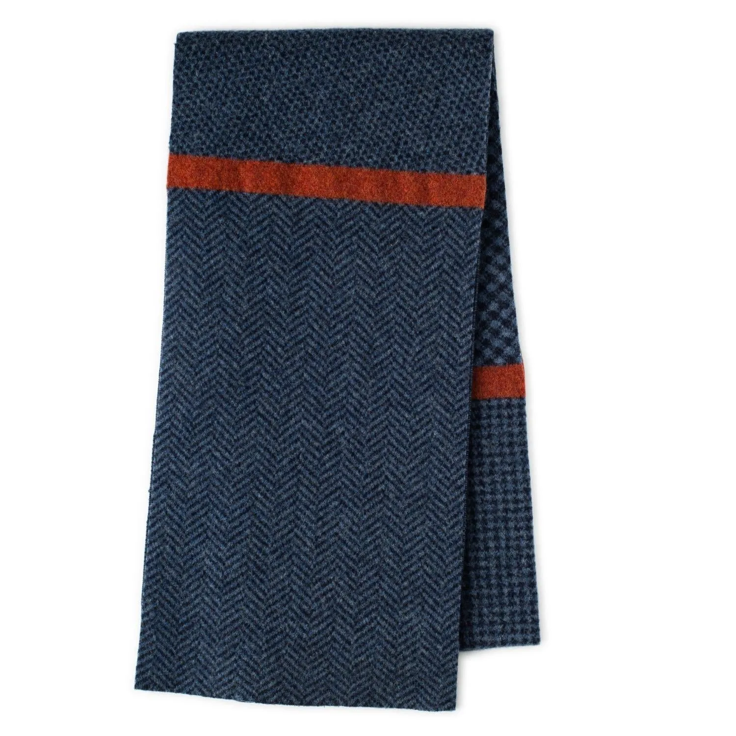 Herringbone Patterned Mens Scarf | Nairn | Lomond