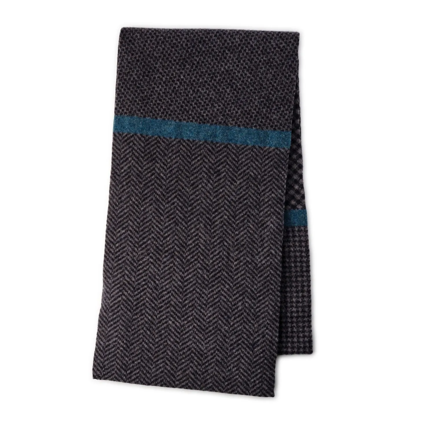 Herringbone Patterned Mens Scarf | Nairn | Lomond