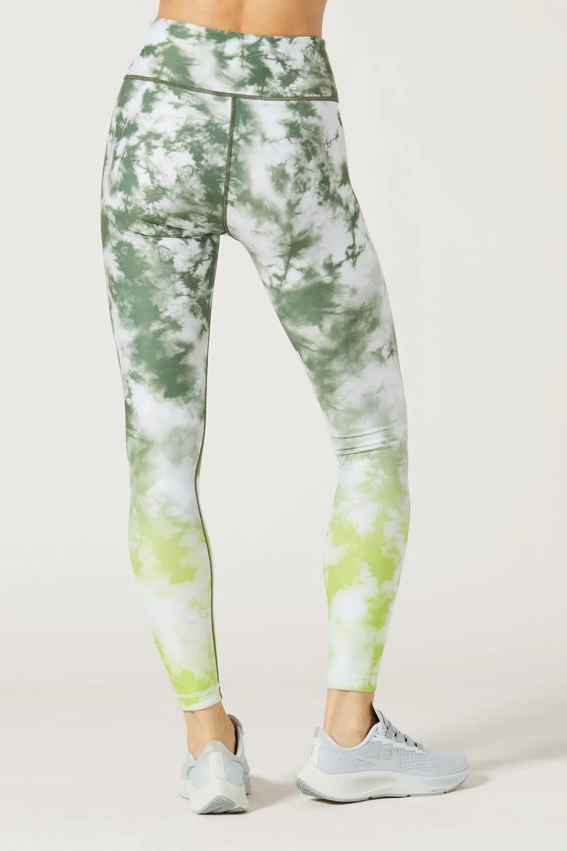 High Waist Reversible Legging Olive Citrus