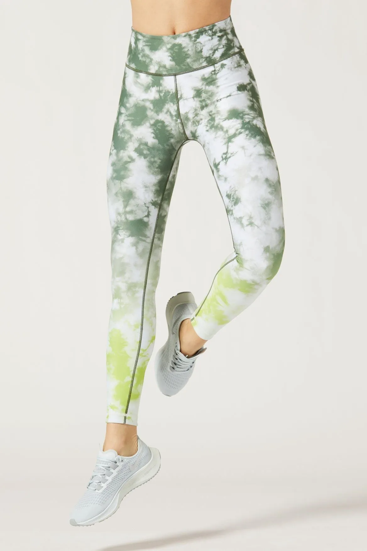 High Waist Reversible Legging Olive Citrus