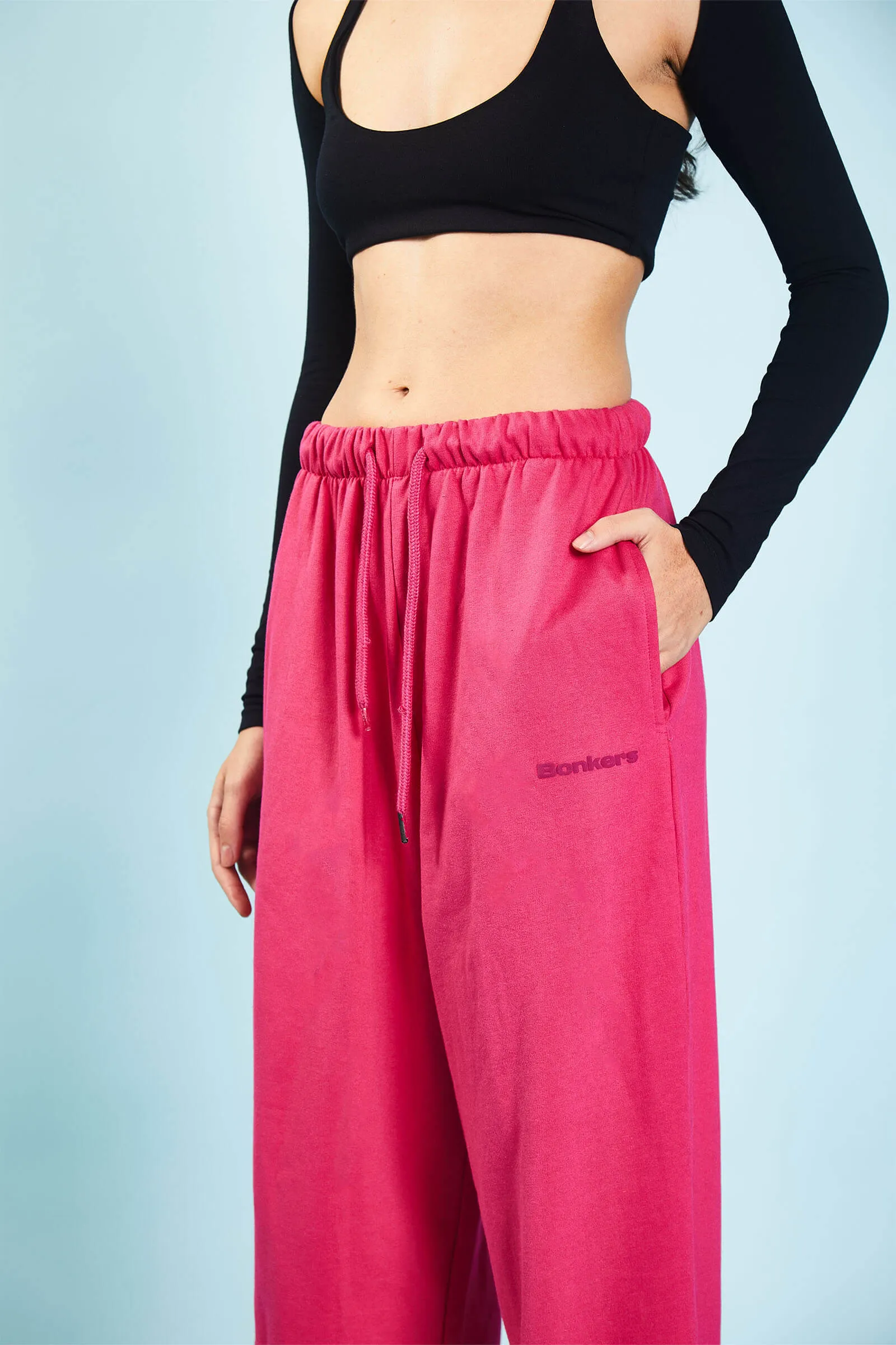 Hot Pink Loose Fit Joggers