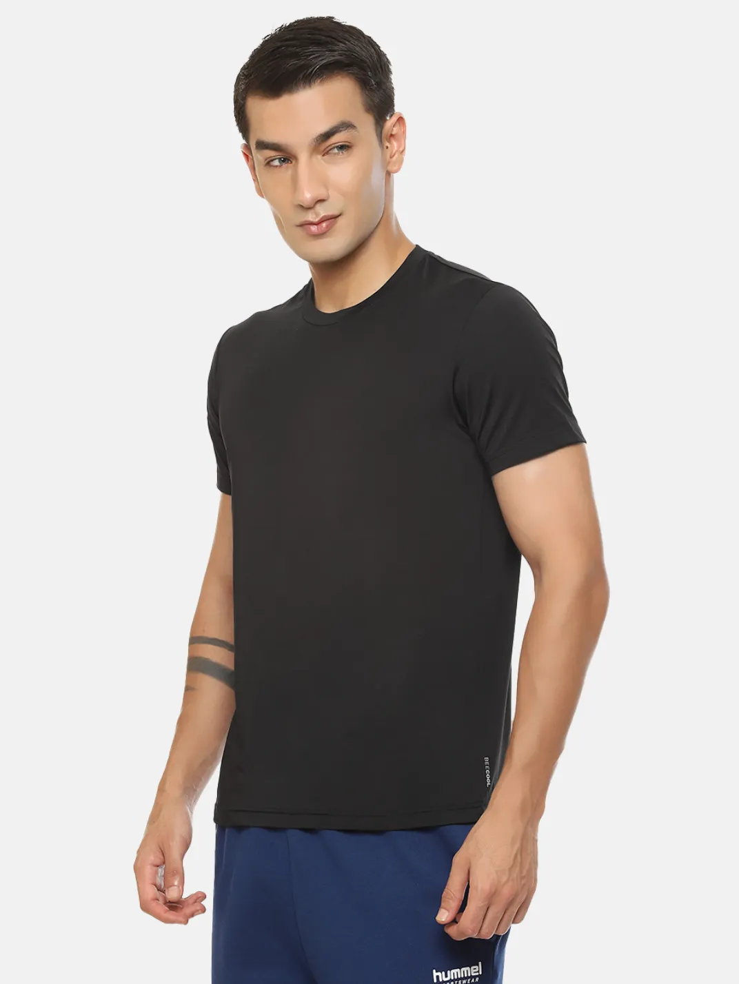 Hummel Genise Men Black Poly T-Shirt