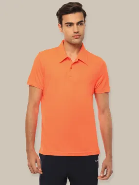 Hummel Men Orange B2B Poly Polo