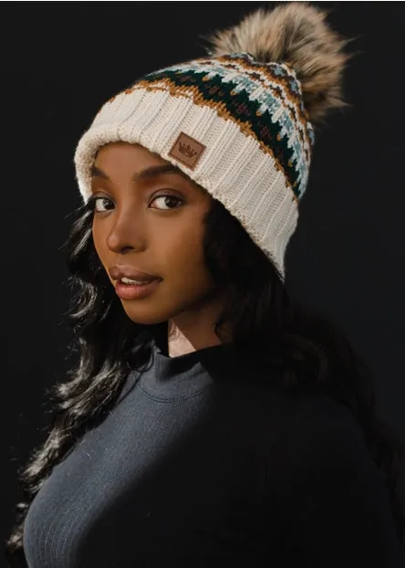 Idaho Patterned Pom Hat