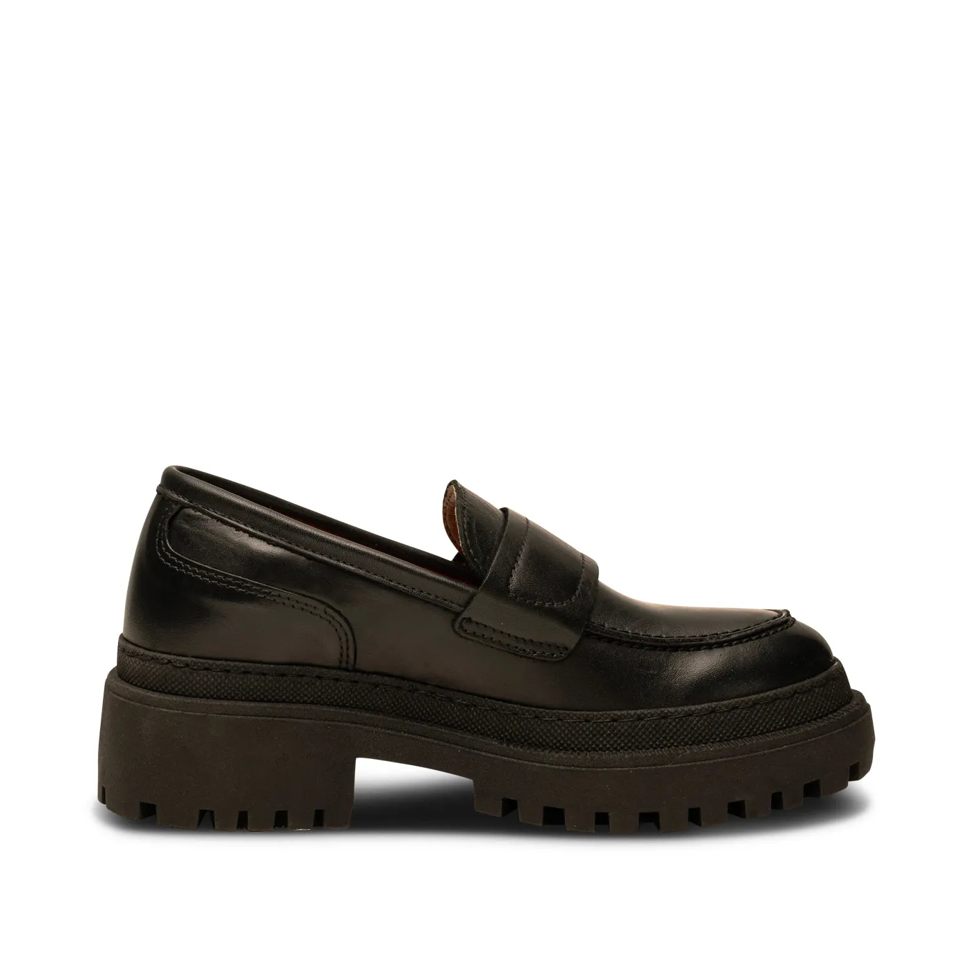 Iona loafer plain leather - BLACK