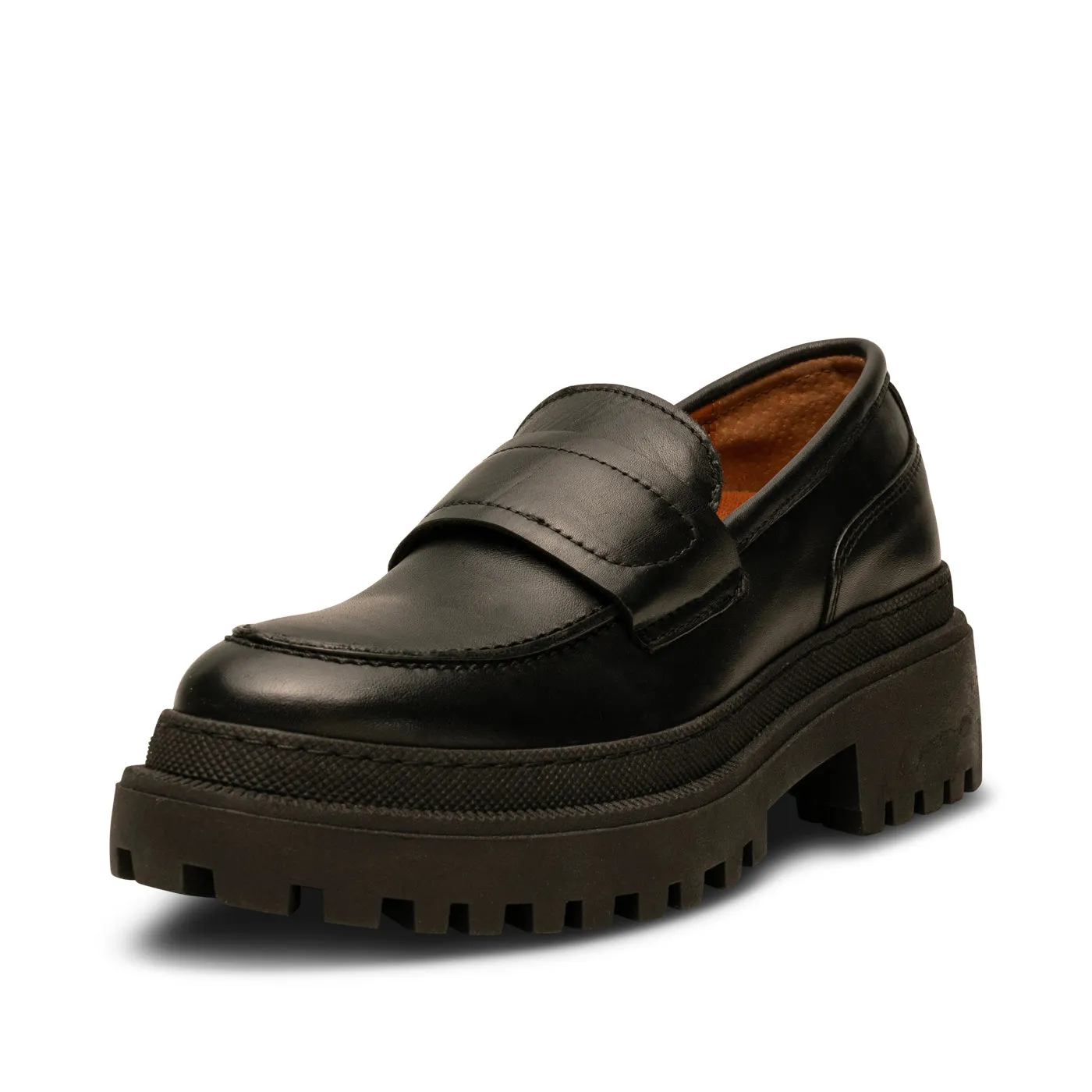 Iona loafer plain leather - BLACK