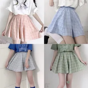 JAPANESE PREPPY STYLE PLAID SKIRT BY61050