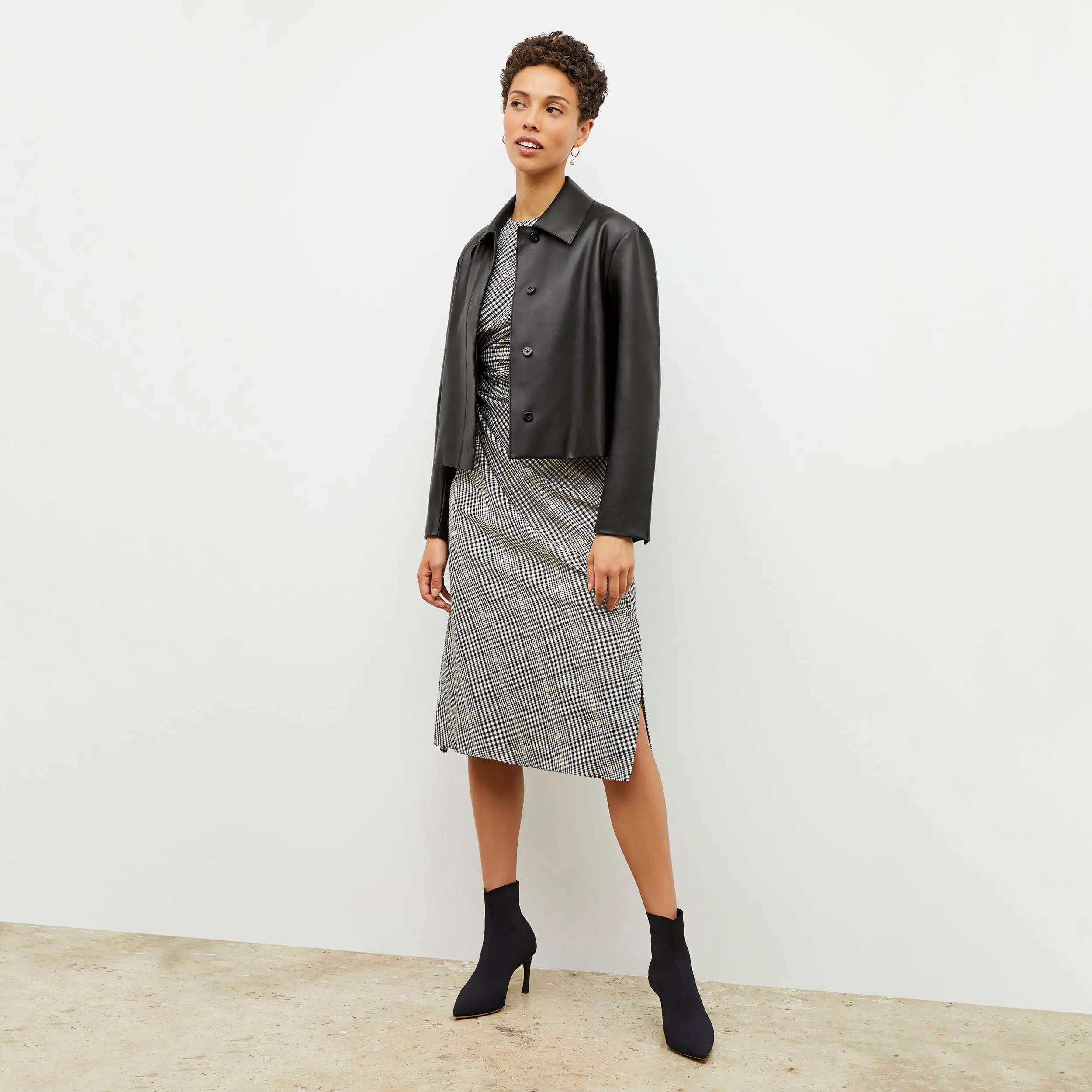 Jeannine Dress - Plaid Sharkskin :: Multi