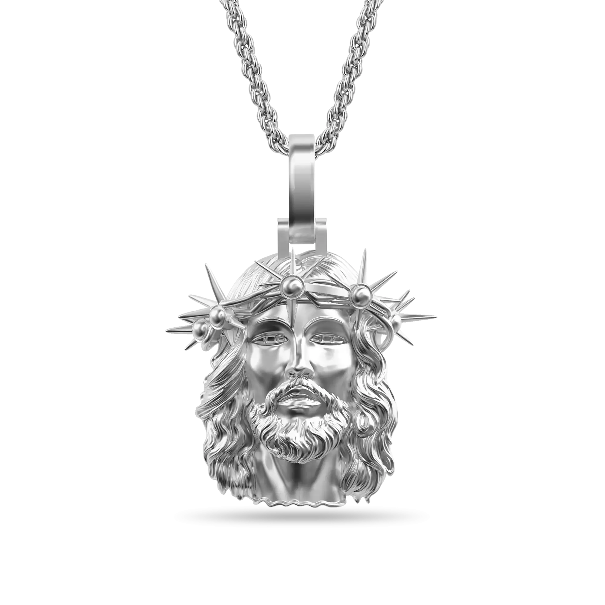 Jesus Piece Plain Gold Pendant - Micro