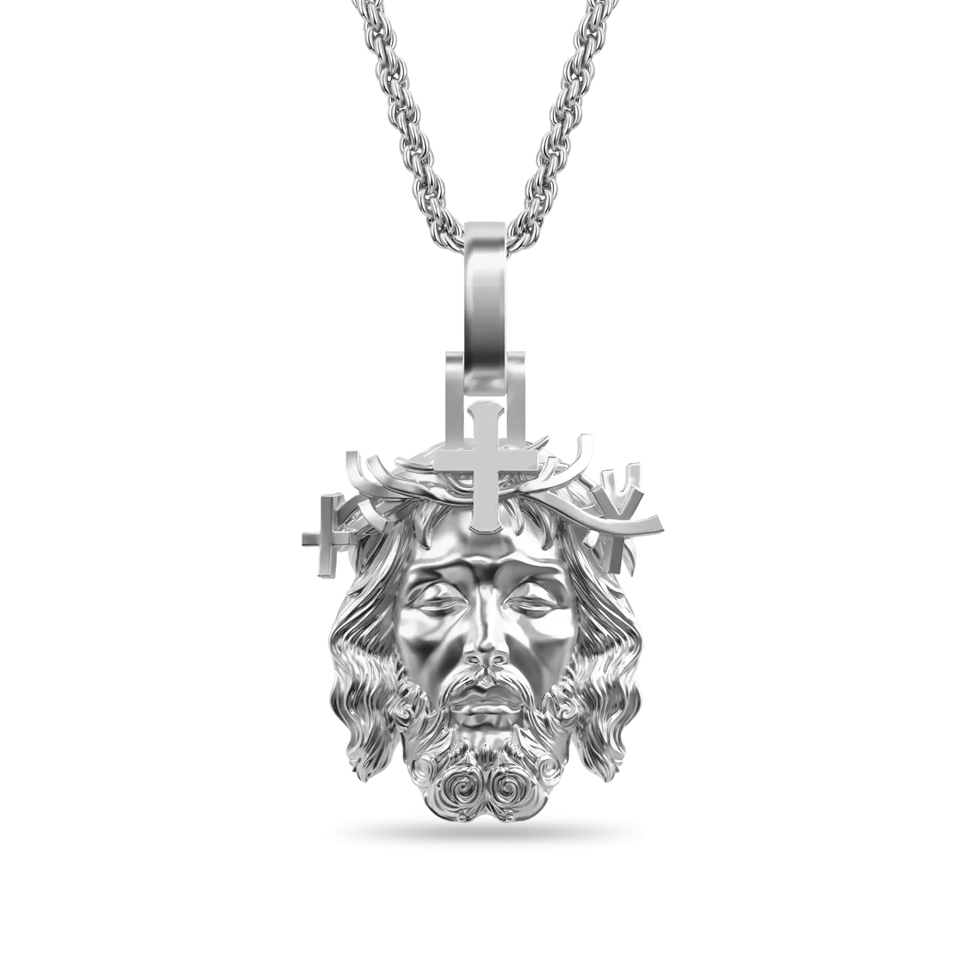 Jesus Piece Plain Gold Pendant - Micro