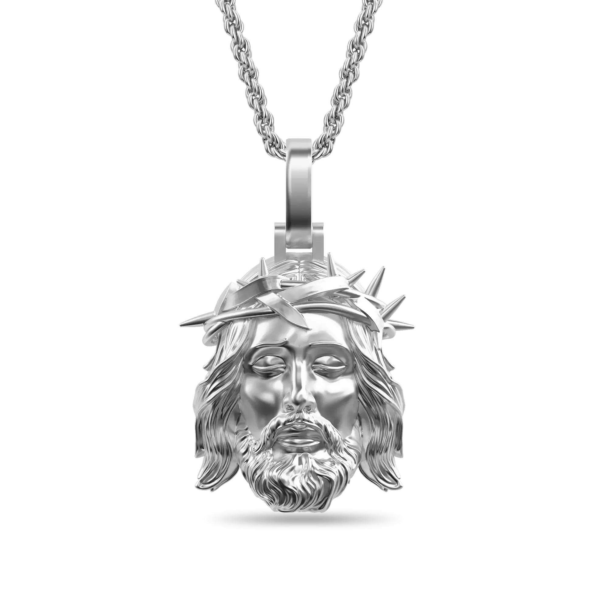 Jesus Piece Plain Gold Pendant - Micro