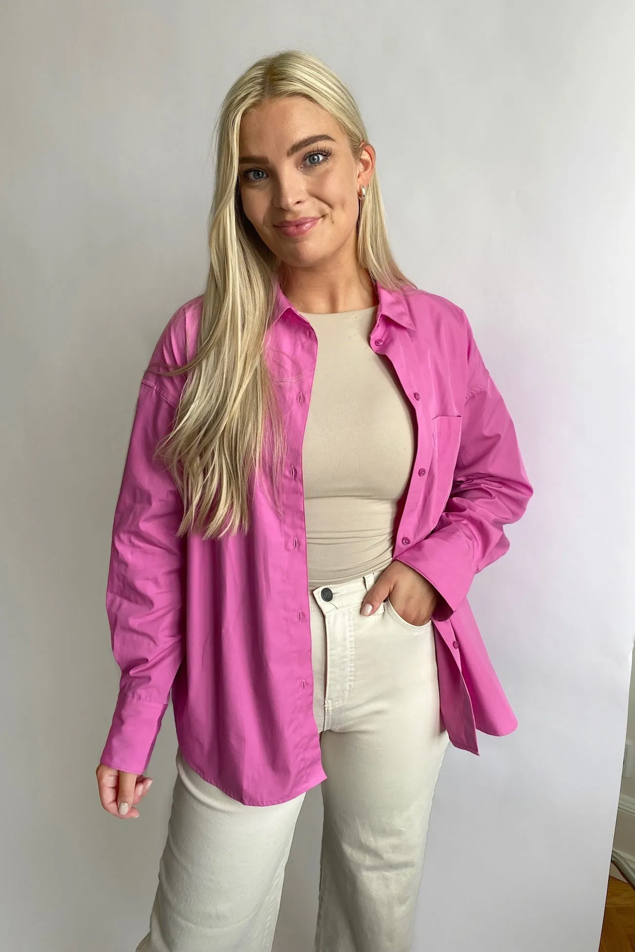 JXJamie Oversized Skjorte - Pink