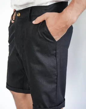 Keiko Linen Shorts black - Men