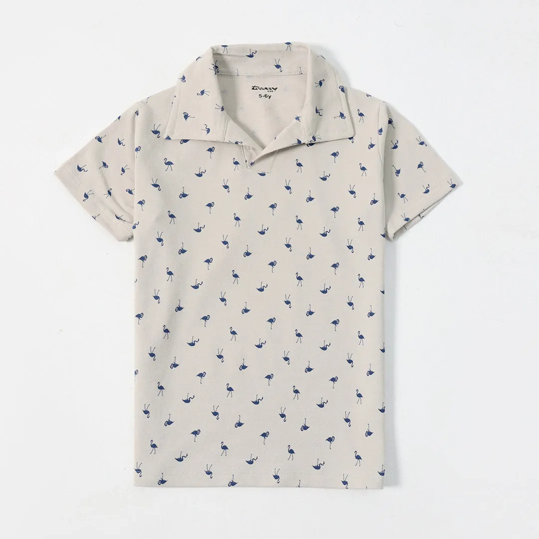 Kids Printed Polo Set