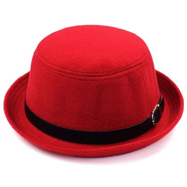 Ladies Hat Stylish Woolen Solid Little Dome British Retro Cap