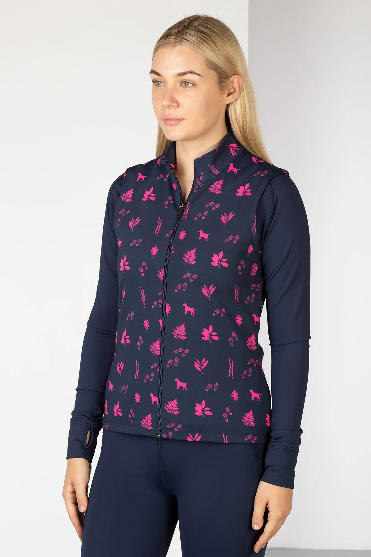 Ladies Patterned Sports Gilet - Skerne