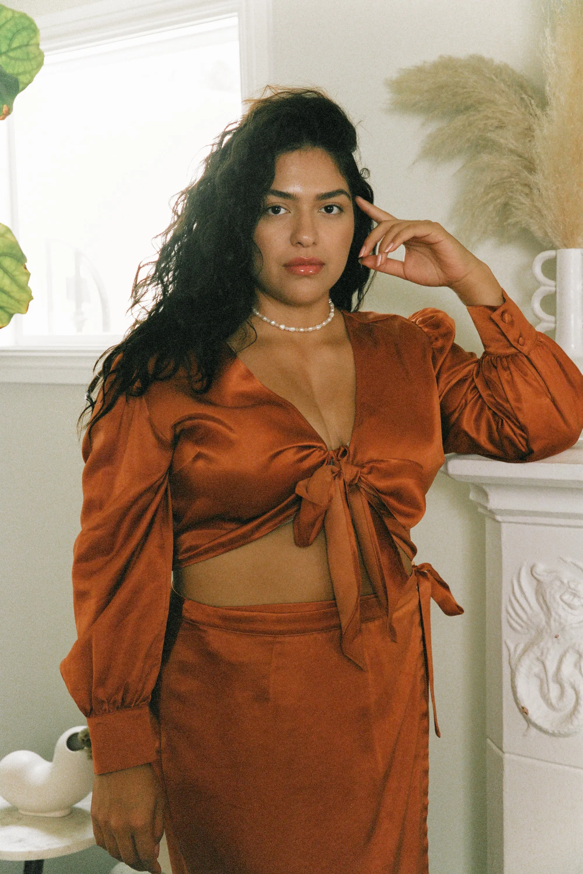 Lauren Top in Rust Extended