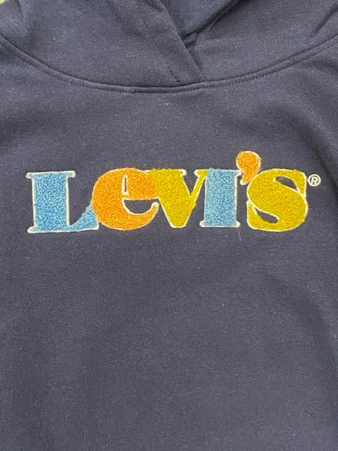 Levi's Hooded sweatshirt with patterned logo for girls 4ED500-B4M blue