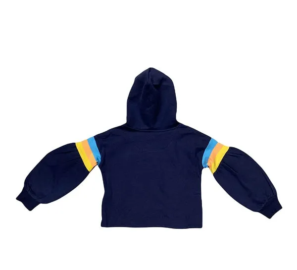 Levi's Hooded sweatshirt with patterned logo for girls 4ED500-B4M blue