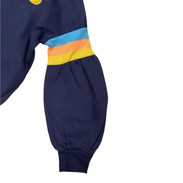 Levi's Hooded sweatshirt with patterned logo for girls 4ED500-B4M blue