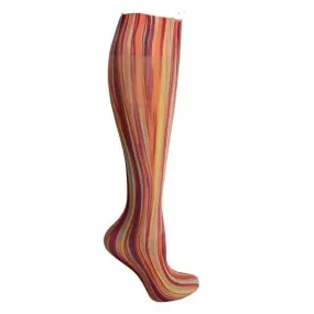 Lightweight Patterned Compression Socks in Artist Stripe in Regular & Plus Size