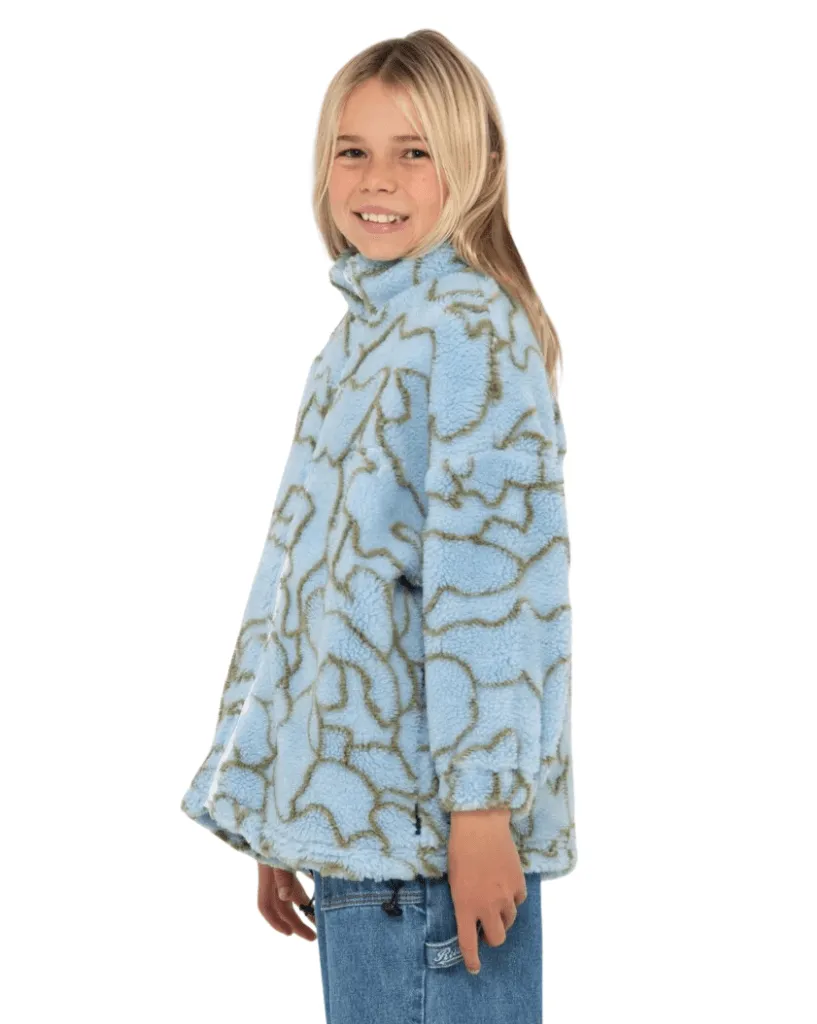 Low Tides Zip Through Sherpa Fleece Girl