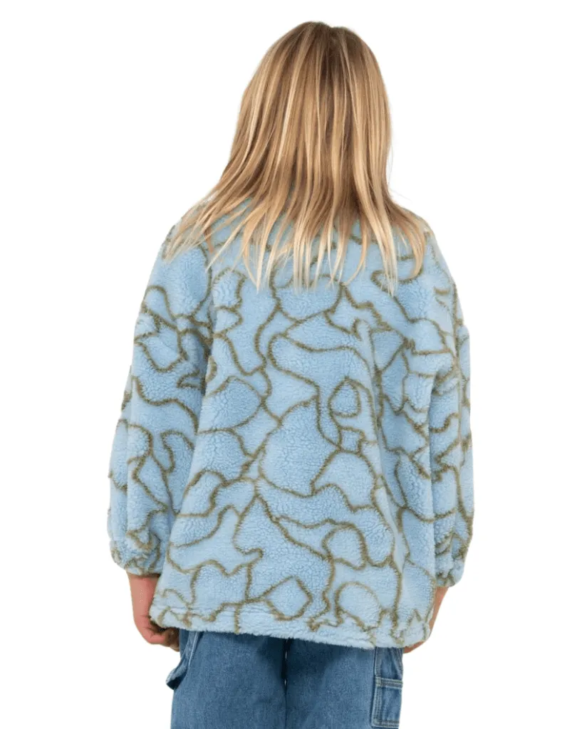 Low Tides Zip Through Sherpa Fleece Girl