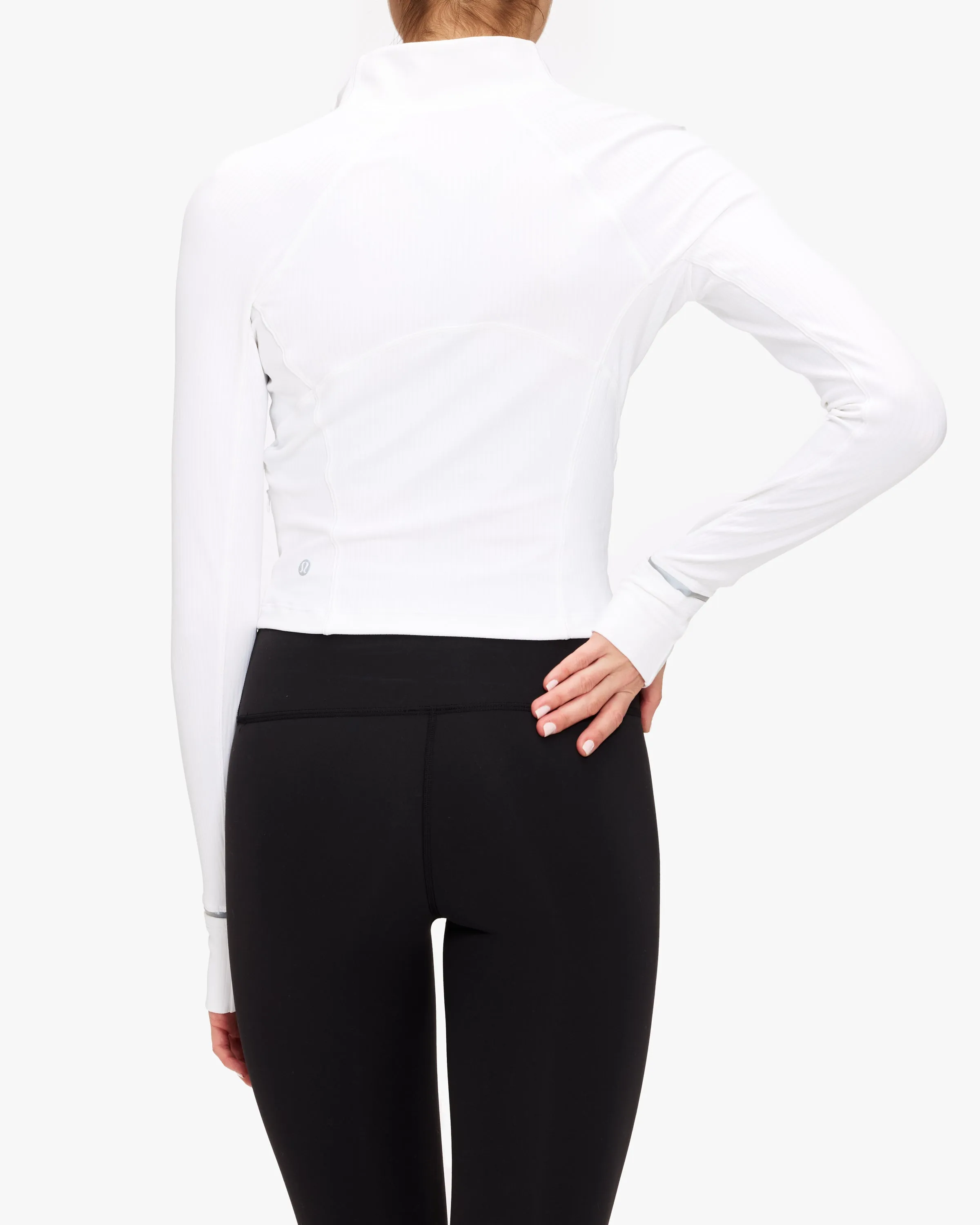 Lululemon It's Rulu Run Ribbed Cropped Half Zip