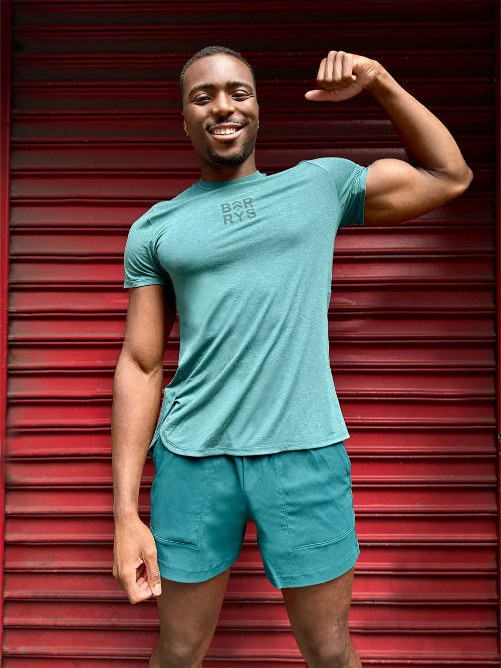 LULULEMON STORM TEAL BALANCER SHORT SLEEVE