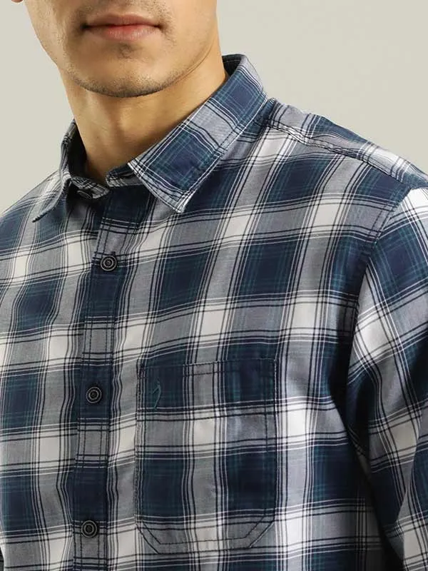 Men Checked Full Sleeve Cotton Blend Shirt