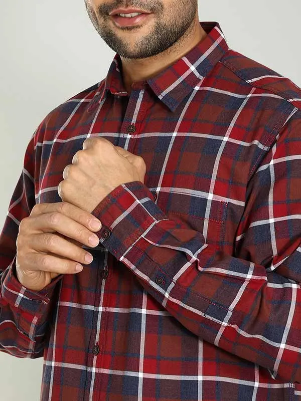 Men Checked Full Sleeve Cotton Shirt