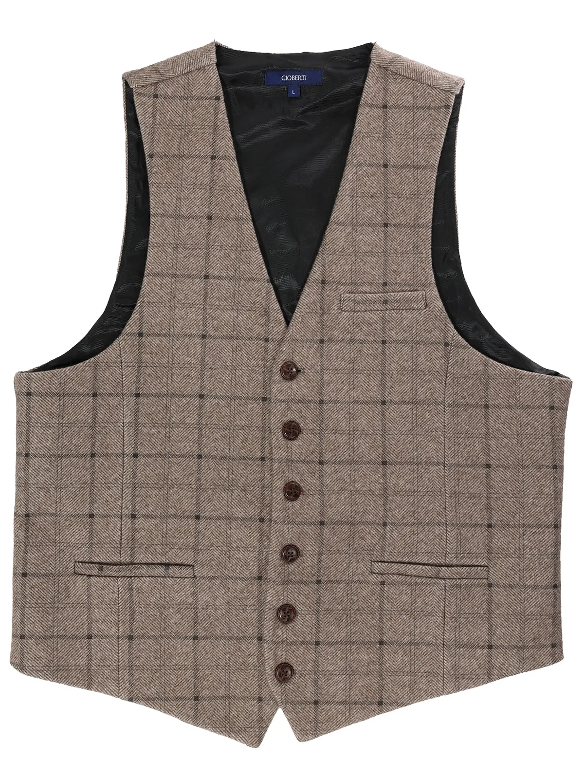 Men's Graph/Plaid Tweed Vest