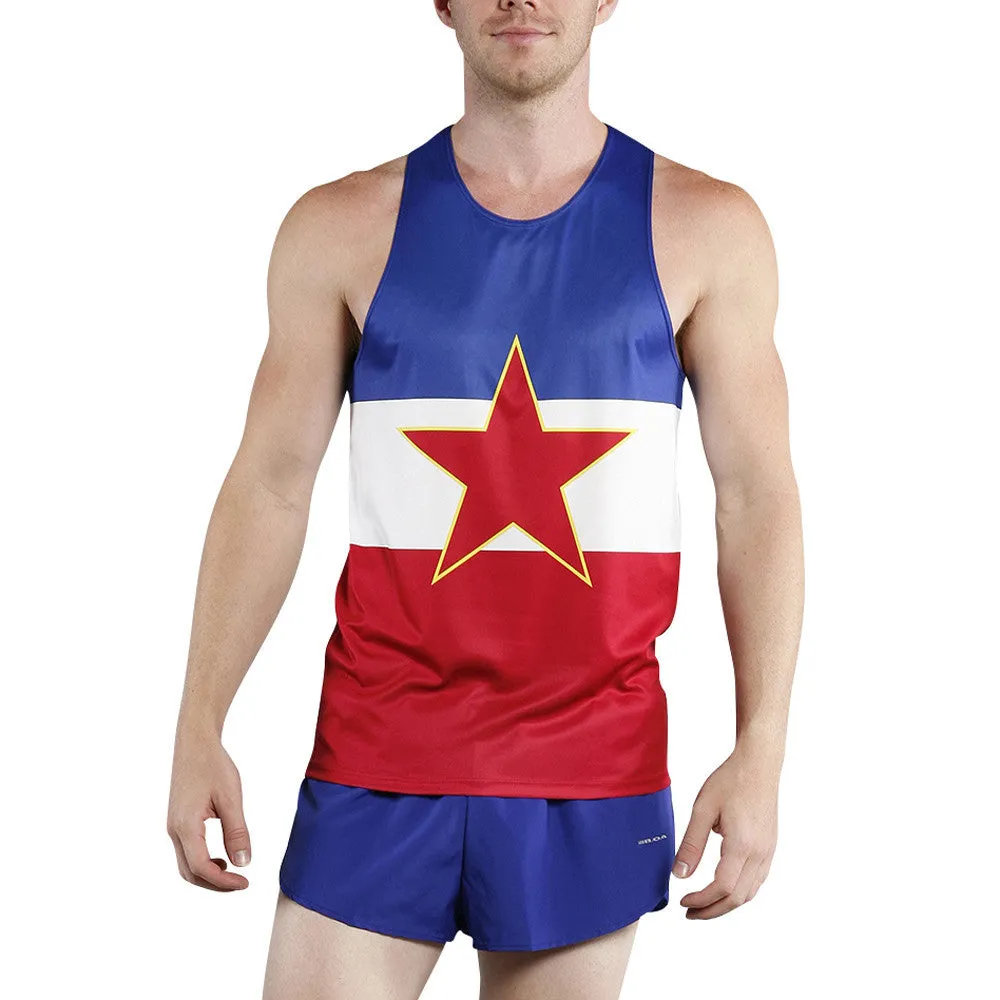 Men's Printed Singlet- Yugoslavia