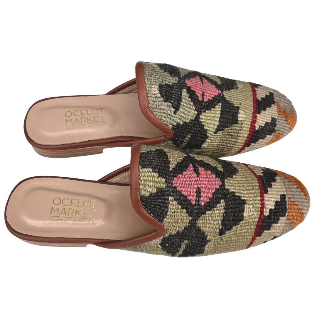 Men's Turkish Kilim Mule Patterned