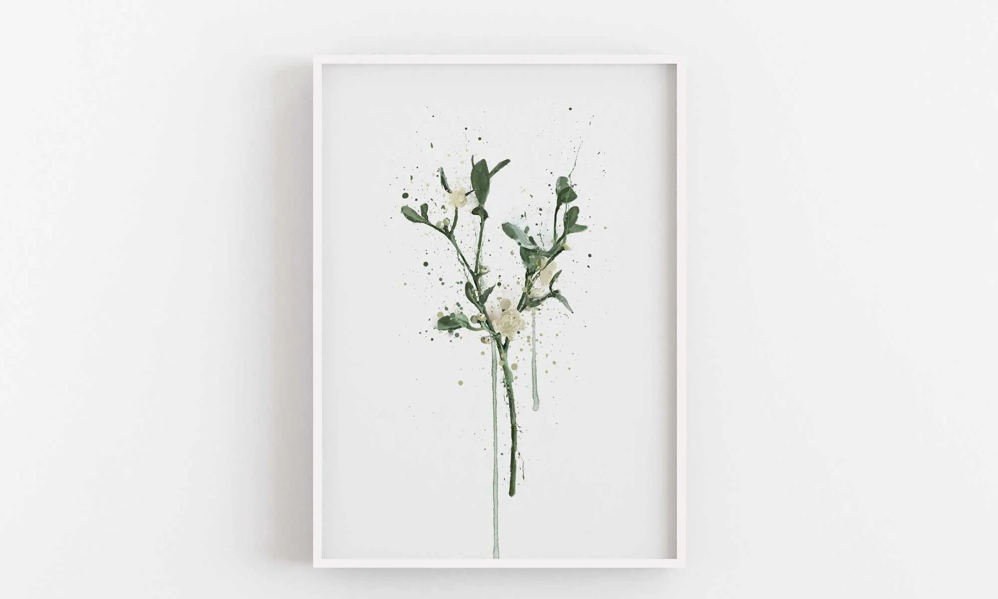 Mistletoe Wall Art Print  2.0, Contemporary and Stylish Christmas Decoration Alternative Xmas Decor