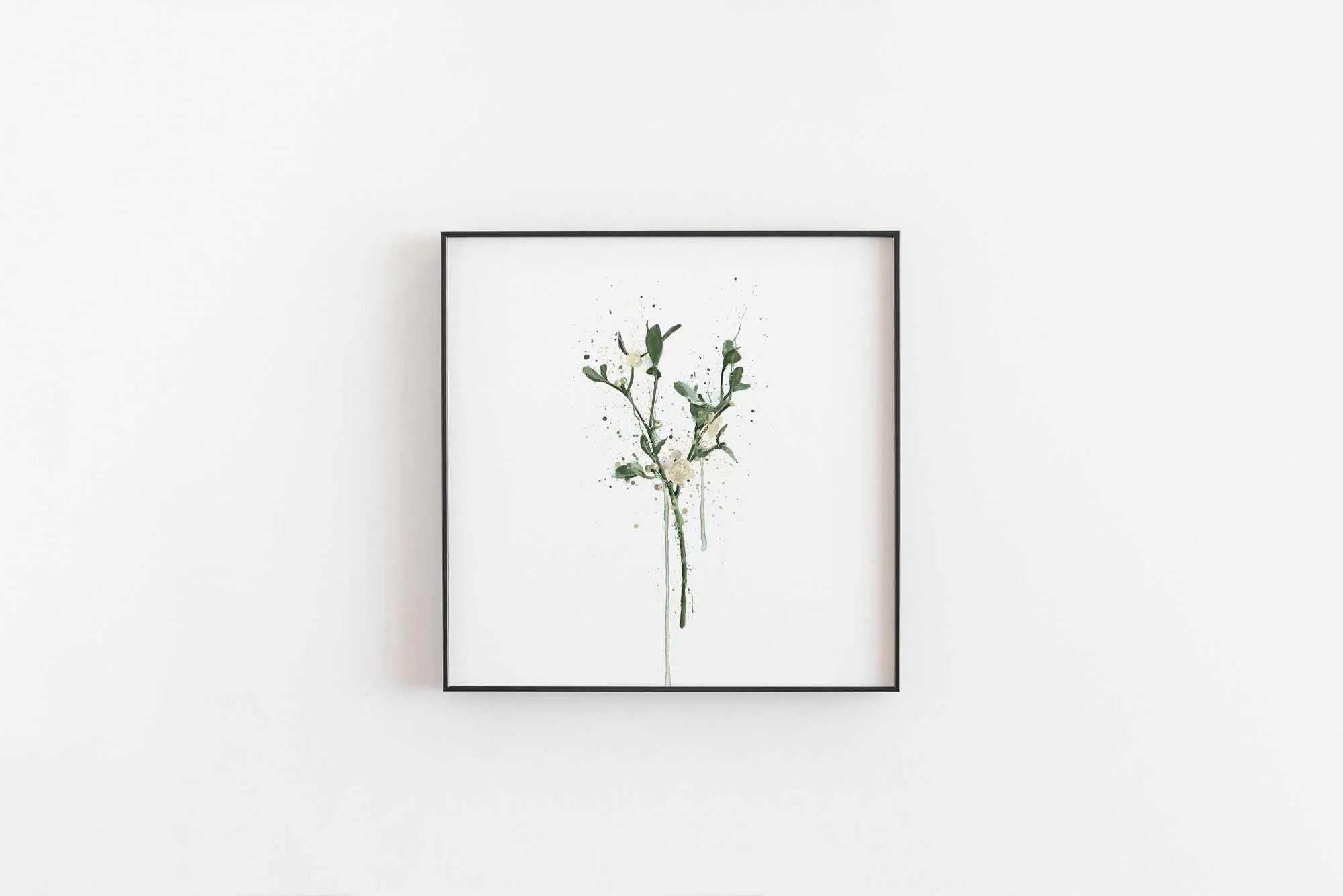 Mistletoe Wall Art Print  2.0, Contemporary and Stylish Christmas Decoration Alternative Xmas Decor