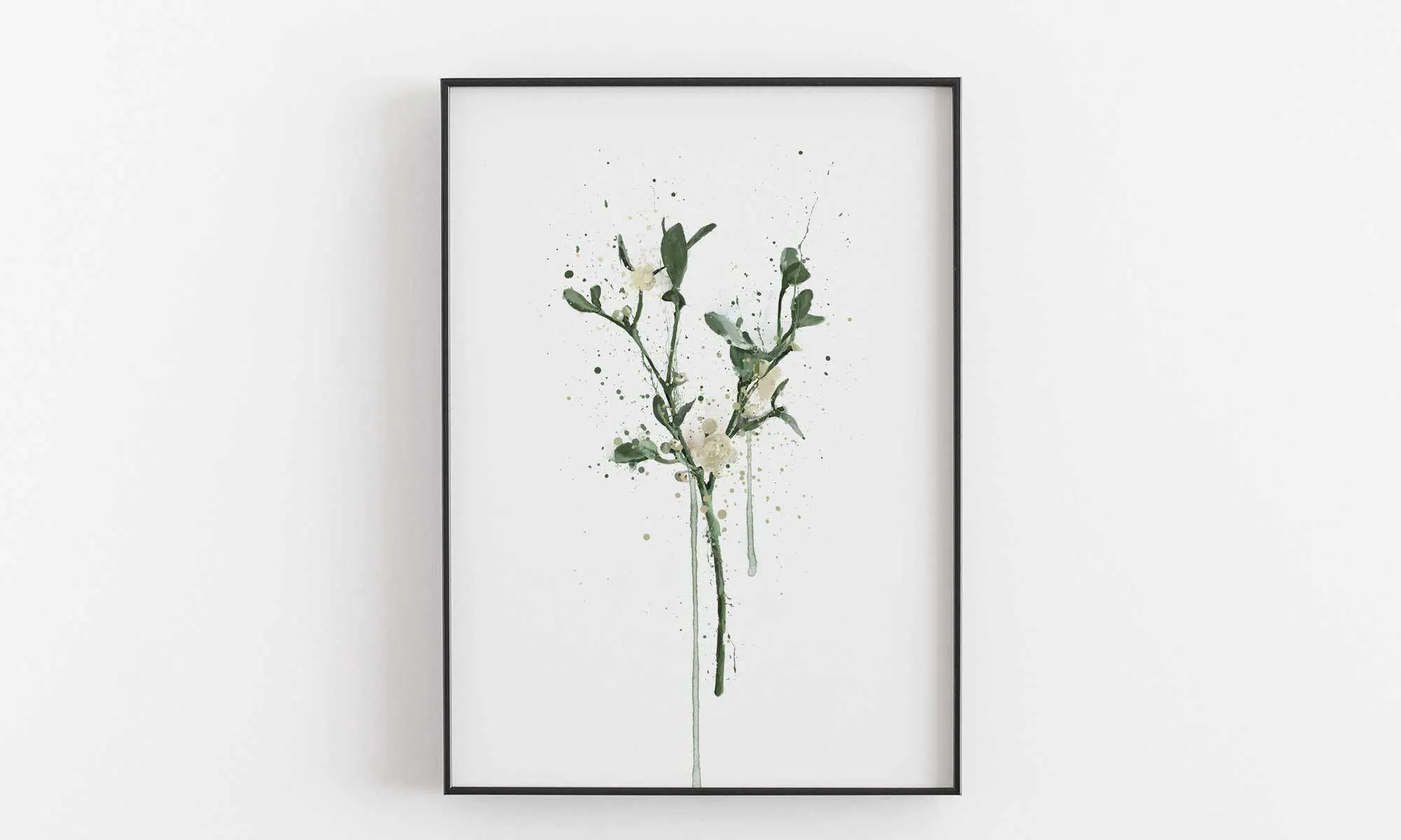 Mistletoe Wall Art Print  2.0, Contemporary and Stylish Christmas Decoration Alternative Xmas Decor