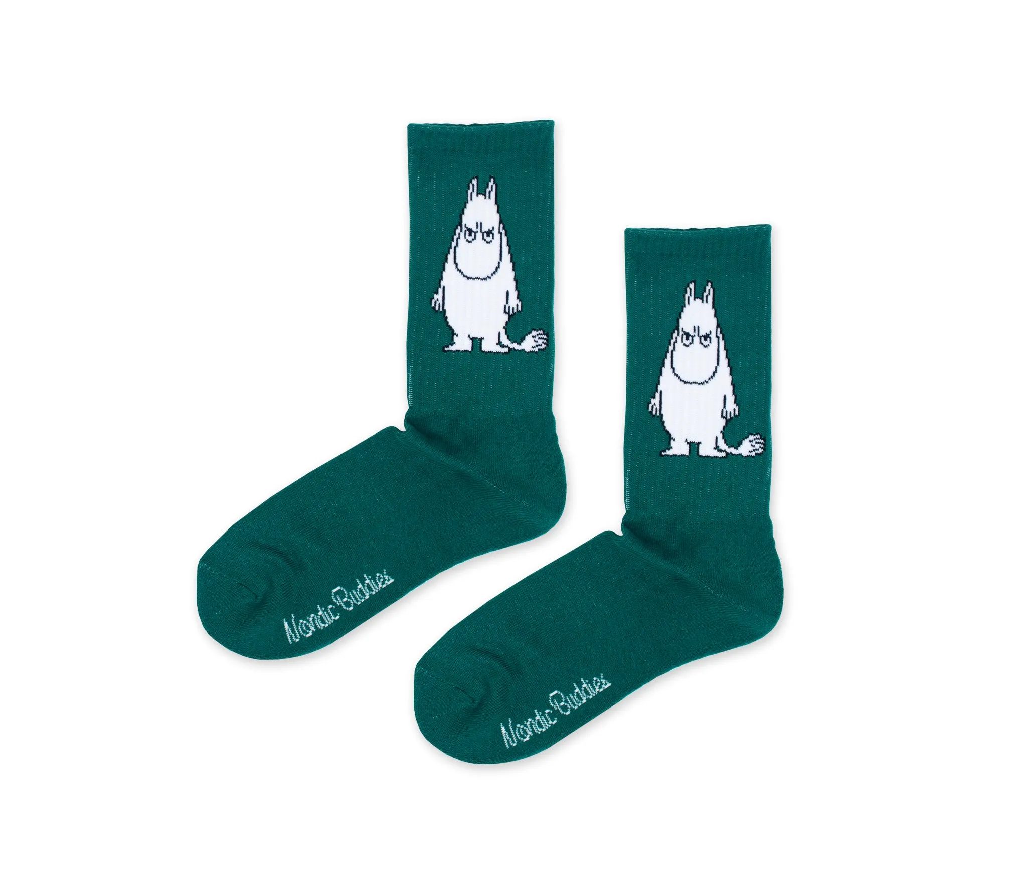 Moomintroll Angry Retro Men Socks - Green