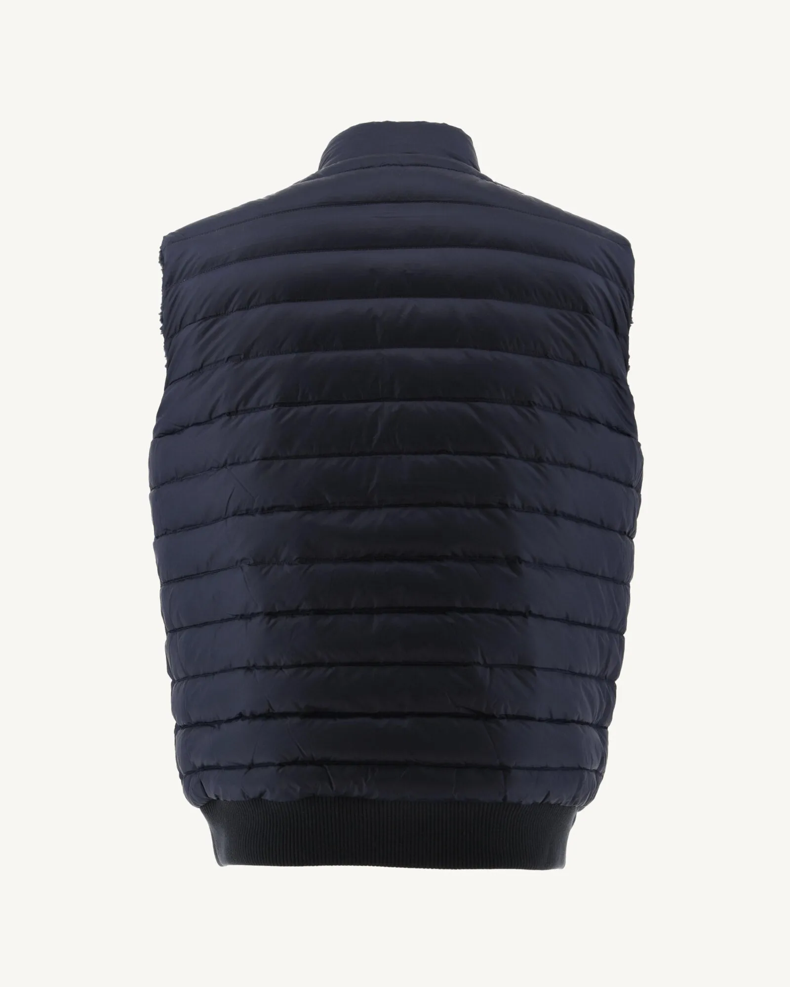 Navy Reversible sleevless down jacket Sami