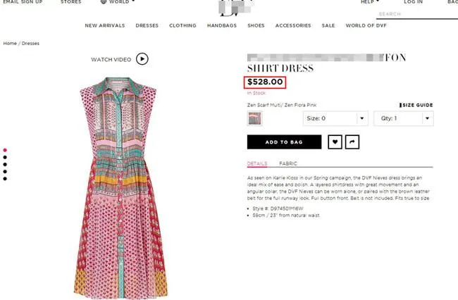 'Nieves' Printed Silk Dress