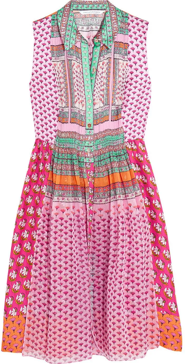 'Nieves' Printed Silk Dress