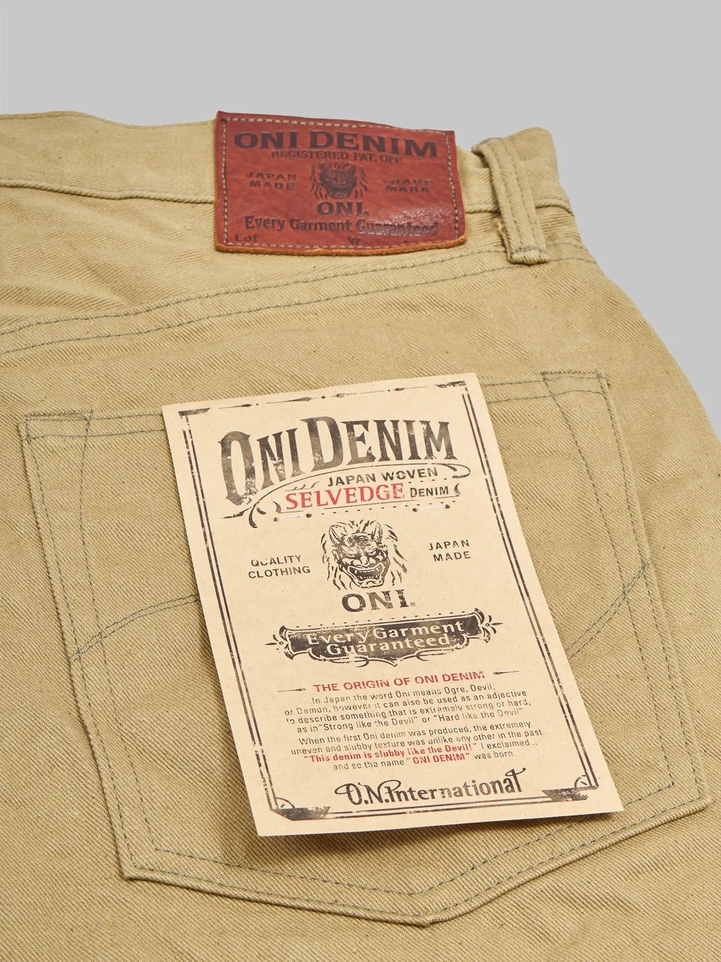 ONI Denim 206-BRD "British Drill" Stylish Straight Jeans