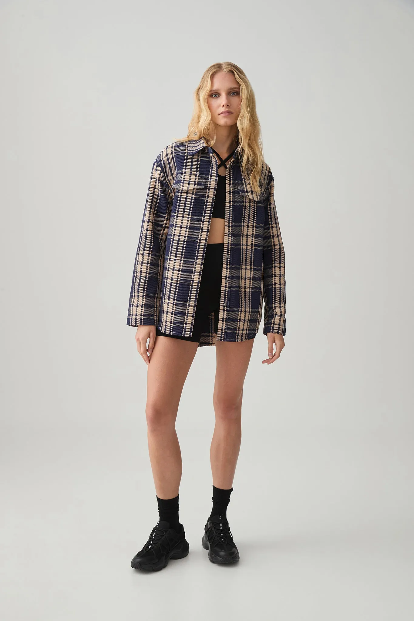 Oversized Check Shirt 421